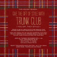 Trunk Club Mens Outfitter - Pop Up Shop - start Dec 09 2014 1100AM