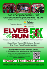 Elves on the Run 5K - start Dec 03 2016 0830AM