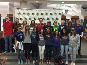 18 Dragon student athletes signed their National Letter of Intent November 9 2016 at Carroll Senior High Photo Courtesy of CISD